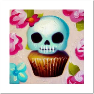 Skull cupcake Posters and Art